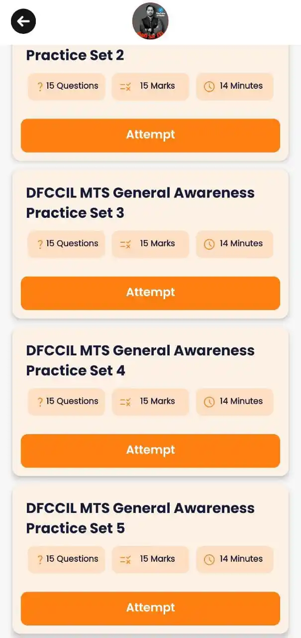 Image from Anil Sir ITI: ✅DFCCIL MTS GA Mock Test 2 to 5 live👇 Download Anil Sir ITI App http...