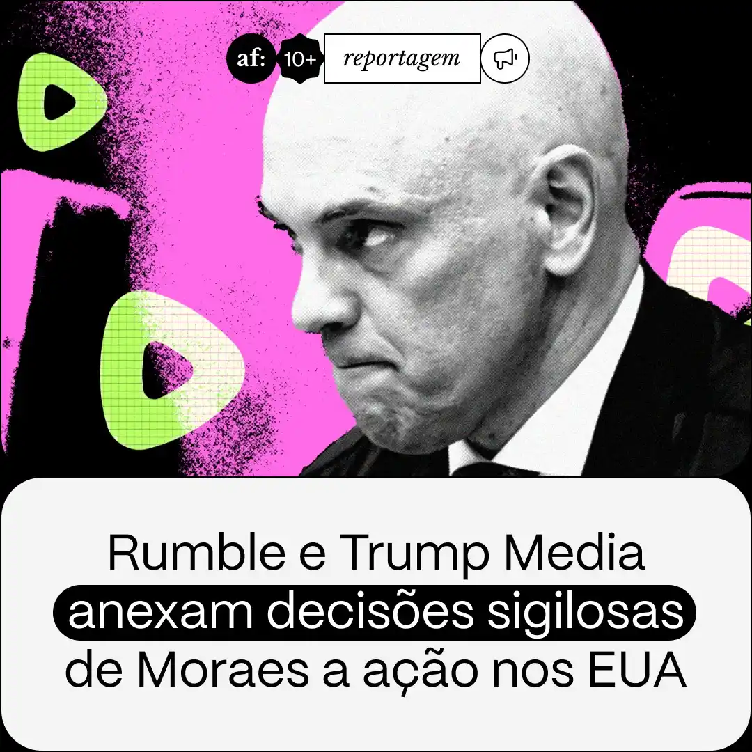 Image from Aos Fatos: 🚨 *O embate entre Rumble e Alexandre de Moraes* Advogados da platafo...