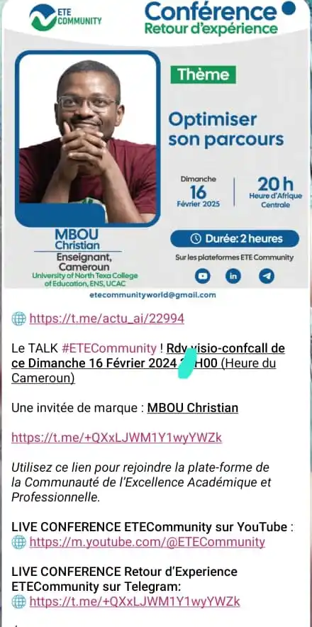 Image from @actu_ai : Actu & IA (actualité de la veille Technologique): 🌐 https://t.me/actu_ai/22994 Le TALK <a class="text-blue-500 hover:u...