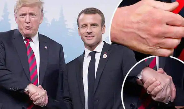 Image from @RoiLopezRivas: La relación entre Trump y Macron siempre ha sido curiosa gestualmente....