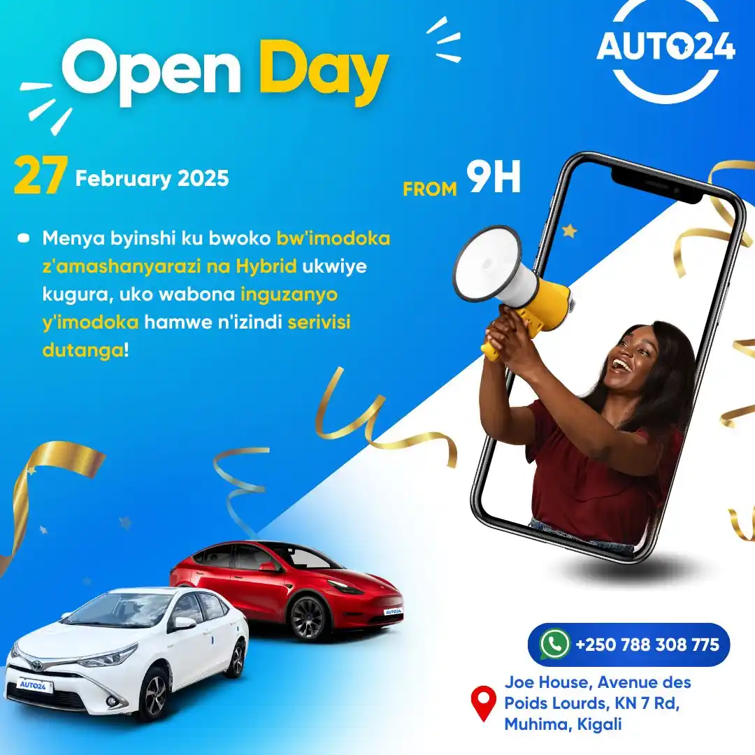 Image from AUTO24 RWANDA 🇷🇼 : Umunsi ufunguye muri 🚗 Auto24 kuwa 27 Gashyantare Uzabane natwe ume...