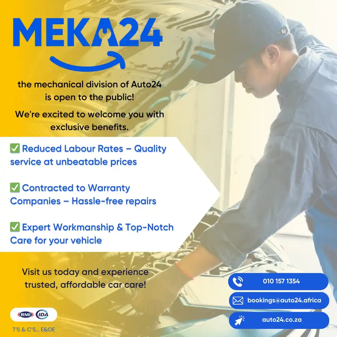 Image from AUTO24.co.za 🇿🇦: 🚘🔧MEKA24 is Now Open to the Public! :tada: Take advantage of our red...