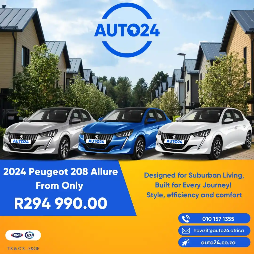 Image from AUTO24.co.za 🇿🇦: February Exclusive! Drive the 2024 Peugeot 208 from just R294,990! Sty...