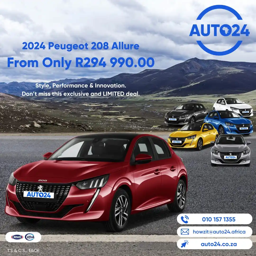 Image from AUTO24.co.za 🇿🇦: 🚘🔥 Limited-Time February Deal! Drive the 2024 Peugeot 208 Allure fro...