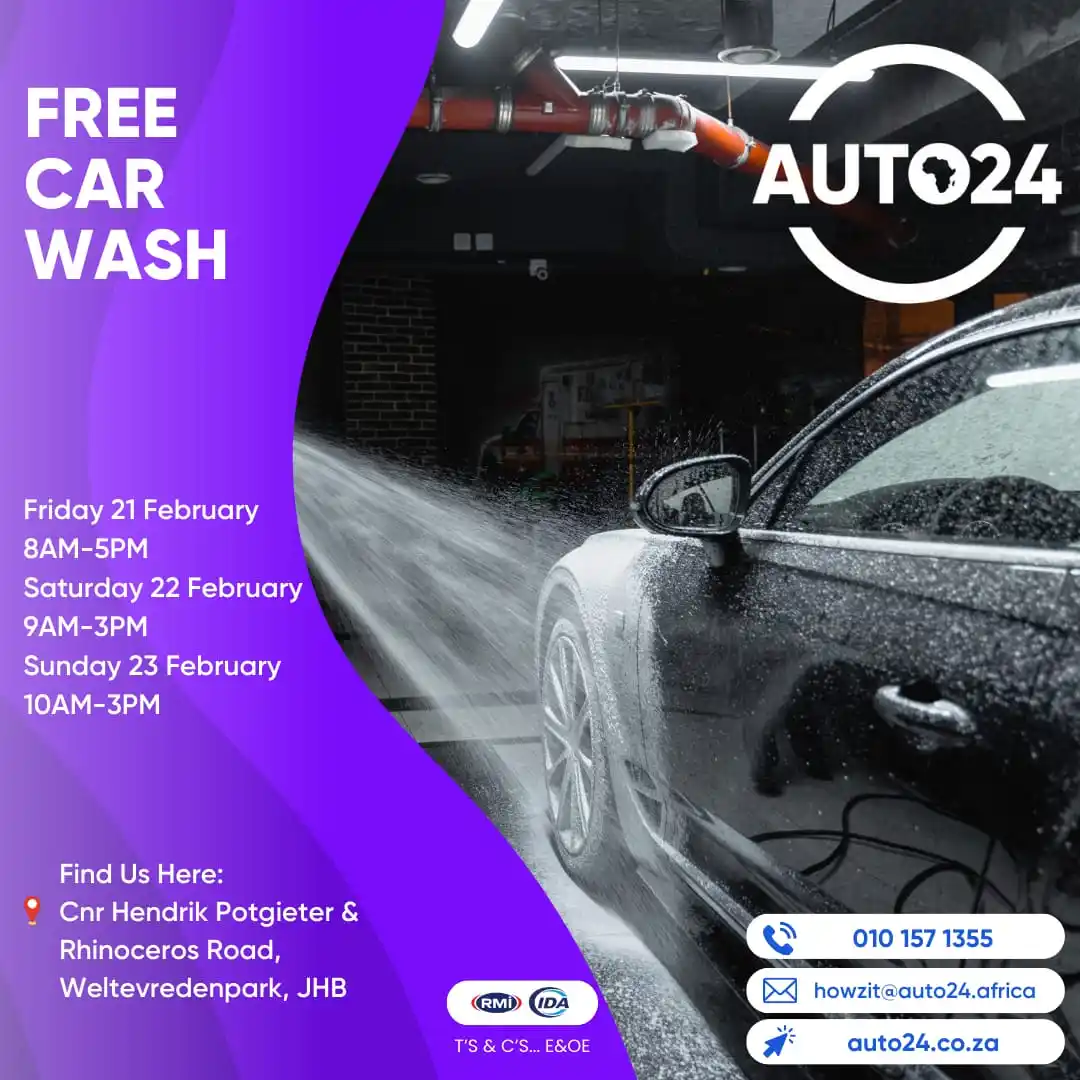 Image from AUTO24.co.za 🇿🇦: 🚗💦 It’s Time to Shine! Join us in Roodepoort this Friday, Saturday &...