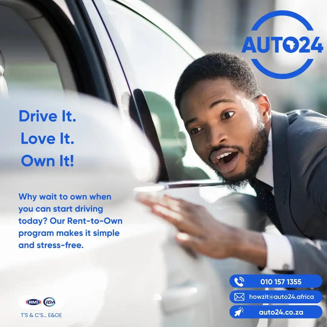 Image from AUTO24.co.za 🇿🇦: 🚗💨 Why Wait? Drive Today, Own Tomorrow! Our Rent-to-Own program mak...