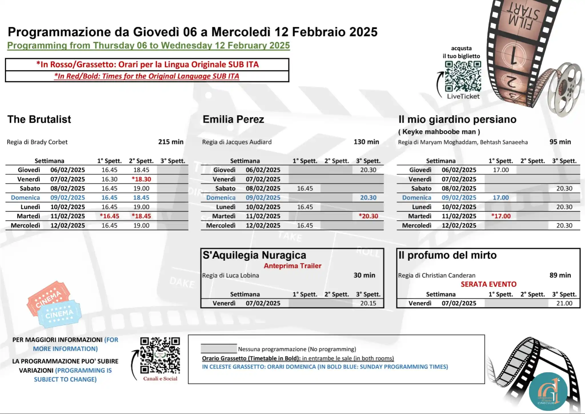 Cineclub Greenwich d'essai post