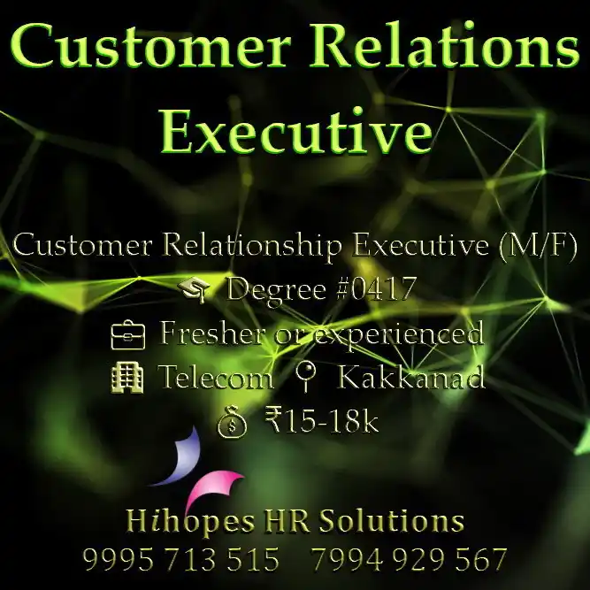 Image from Cochin Jobs: 🟢 Customer Relationship Executive (M/F) <a class="text-blue-500 hover...