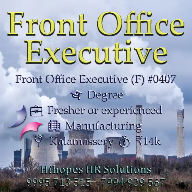 Image from Cochin Jobs: 🟢 Front Office Executive (F) <a class="text-blue-500 hover:underline ...