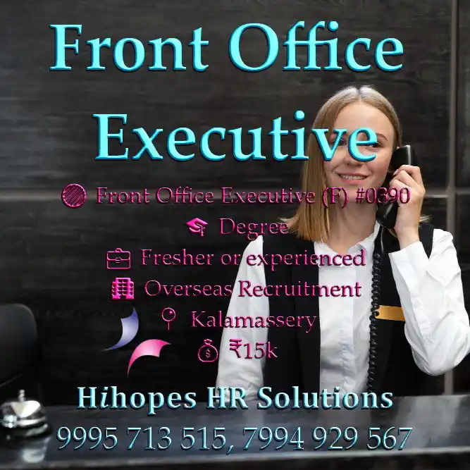 Image from Cochin Jobs: 🟢 Front Office Executive (F) <a class="text-blue-500 hover:underline ...