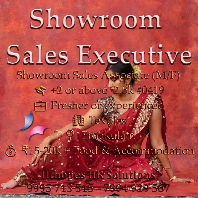Image from Cochin Jobs: 🟦 Showroom Sales Associate (M/F) 2.5k <a class="text-blue-500 hover:u...