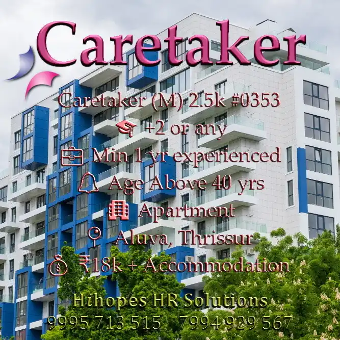 Image from Cochin Jobs: 🟦 Caretaker (M) 2.5k <a class="text-blue-500 hover:underline cursor-p...