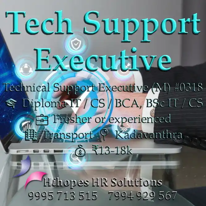 Image from Cochin Jobs: 🟢 Technical Support Executive (M) <a class="text-blue-500 hover:under...