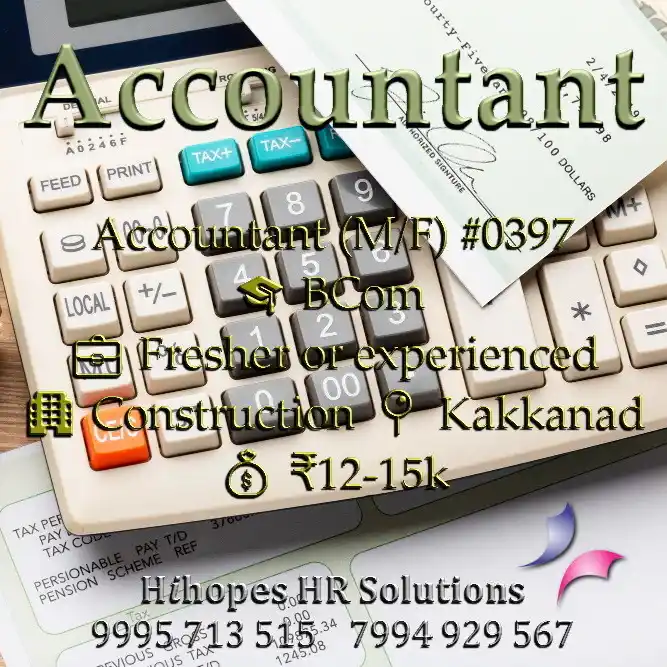 Image from Cochin Jobs ~ Hihopes Career Solutions: 🟢 Accountant (M/F) <a class="text-blue-500 hover:underline cursor-poi...