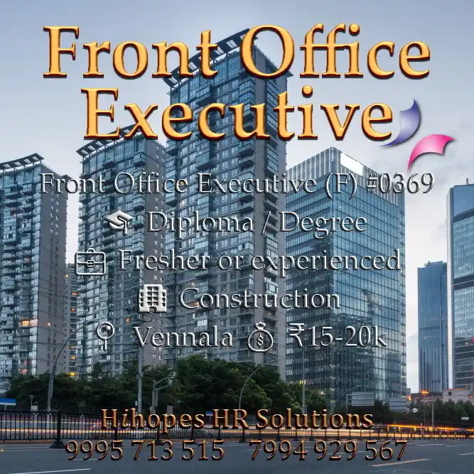 Image from Cochin Jobs: 🟢 Front Office Executive (F) <a class="text-blue-500 hover:underline ...