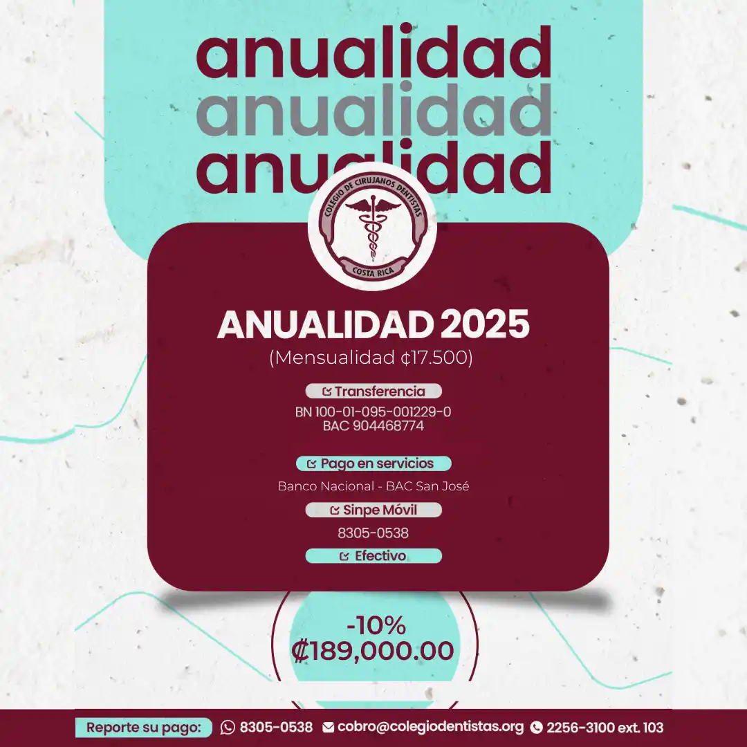 Colegio de Cirujanos Dentistas de Costa Rica (CCDCR) post