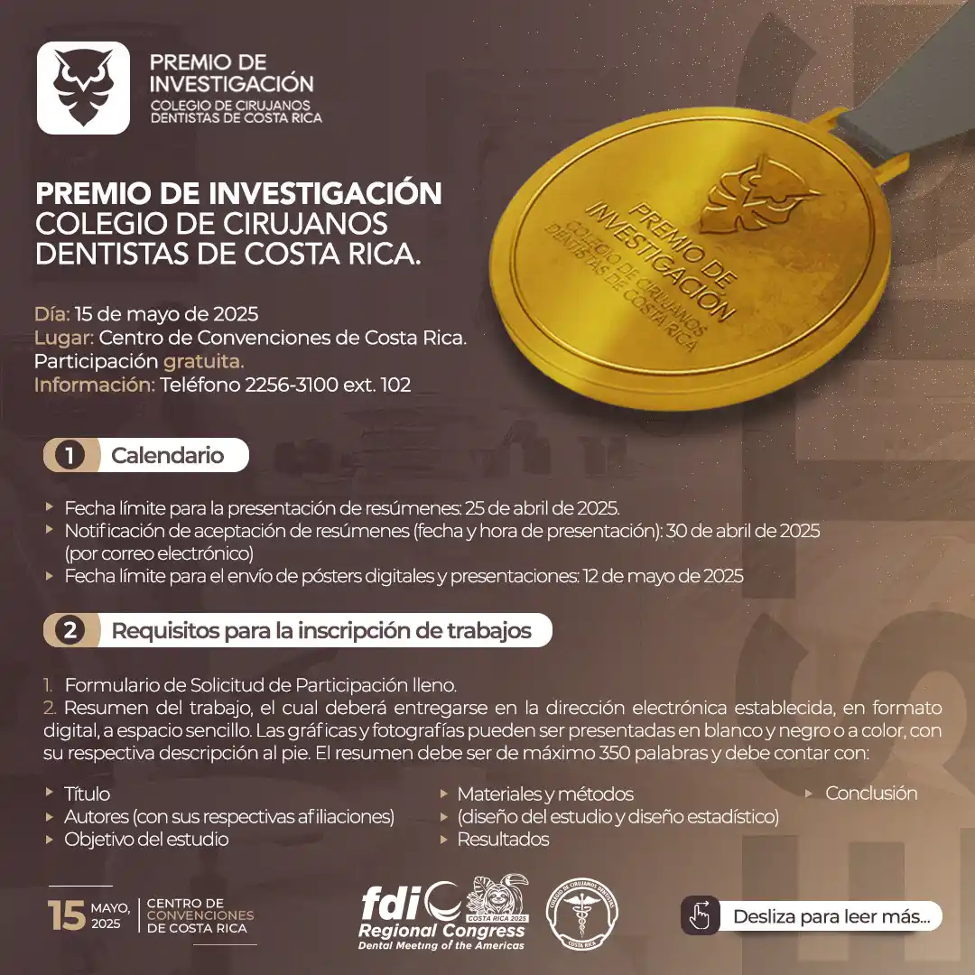 Colegio de Cirujanos Dentistas de Costa Rica (CCDCR) post