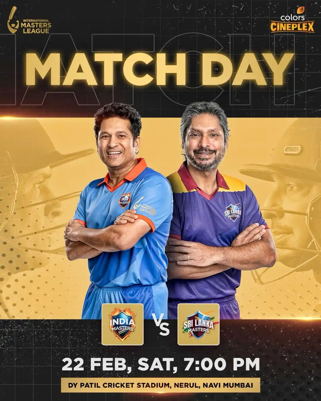 Image from COLORS CINEPLEX: India Masters 🇮🇳 vs Sri Lanka Masters 🇱🇰 Watch The International ...