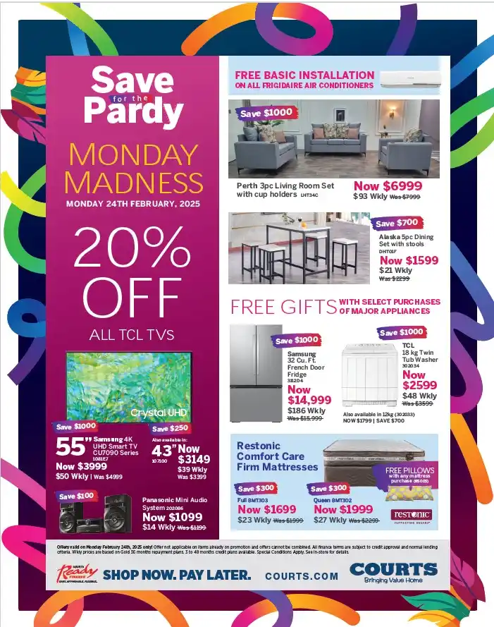Image from Courts Trinidad and Tobago: 🔥 MONDAY MADNESS AT COURTS! 🔥 🗓️ Monday, February 24th, 2025 🗓️ �...