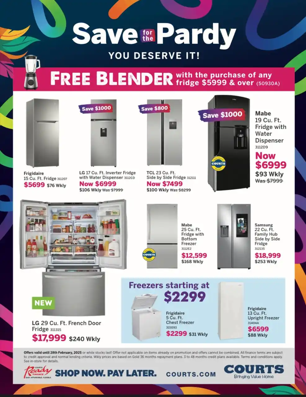 Image from Courts Trinidad and Tobago: 🛒 Save for the Pardy! 🎉 You Deserve It! 🔥 FREE BLENDER with the pu...