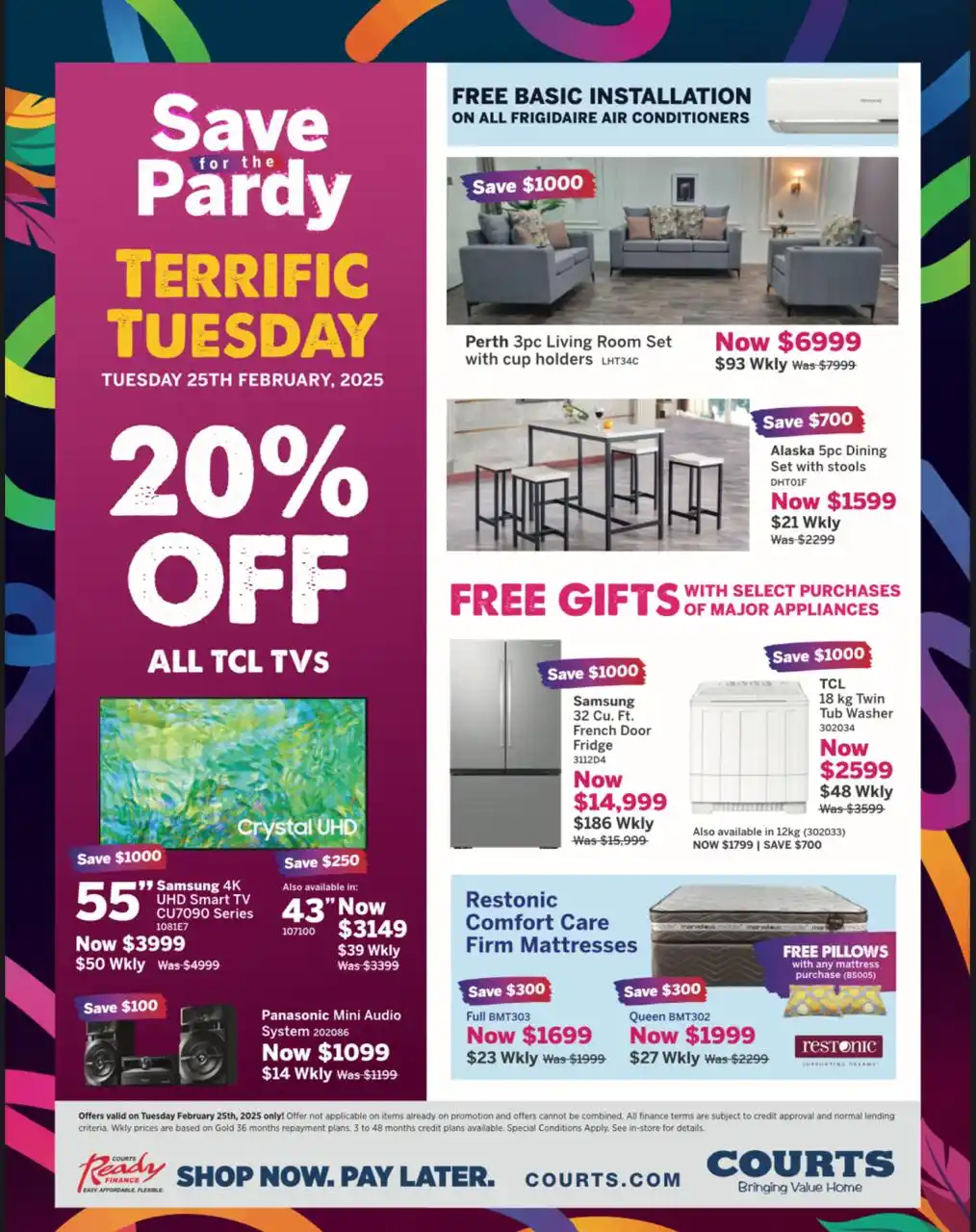 Image from Courts Trinidad and Tobago: 🔥 TERRIFIC TUESDAY DEALS AT COURTS! 🔥 🗓️ Tuesday, February 25th, 20...