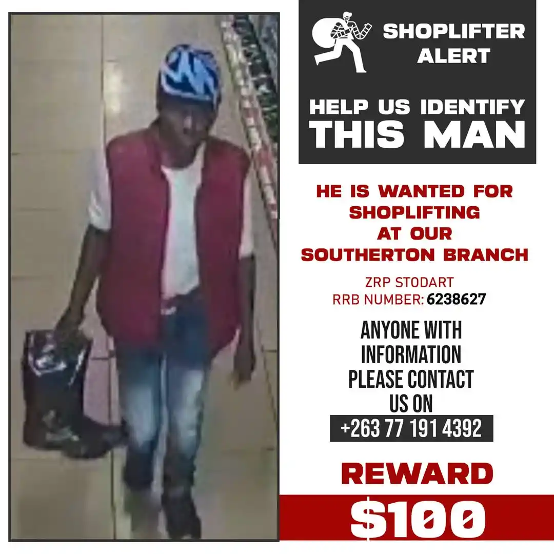 Image from Crimestop Zimbabwe: *SHOPLIFTER ALERT* *HELP US IDENTIFY THIS MAN* The individual in ...