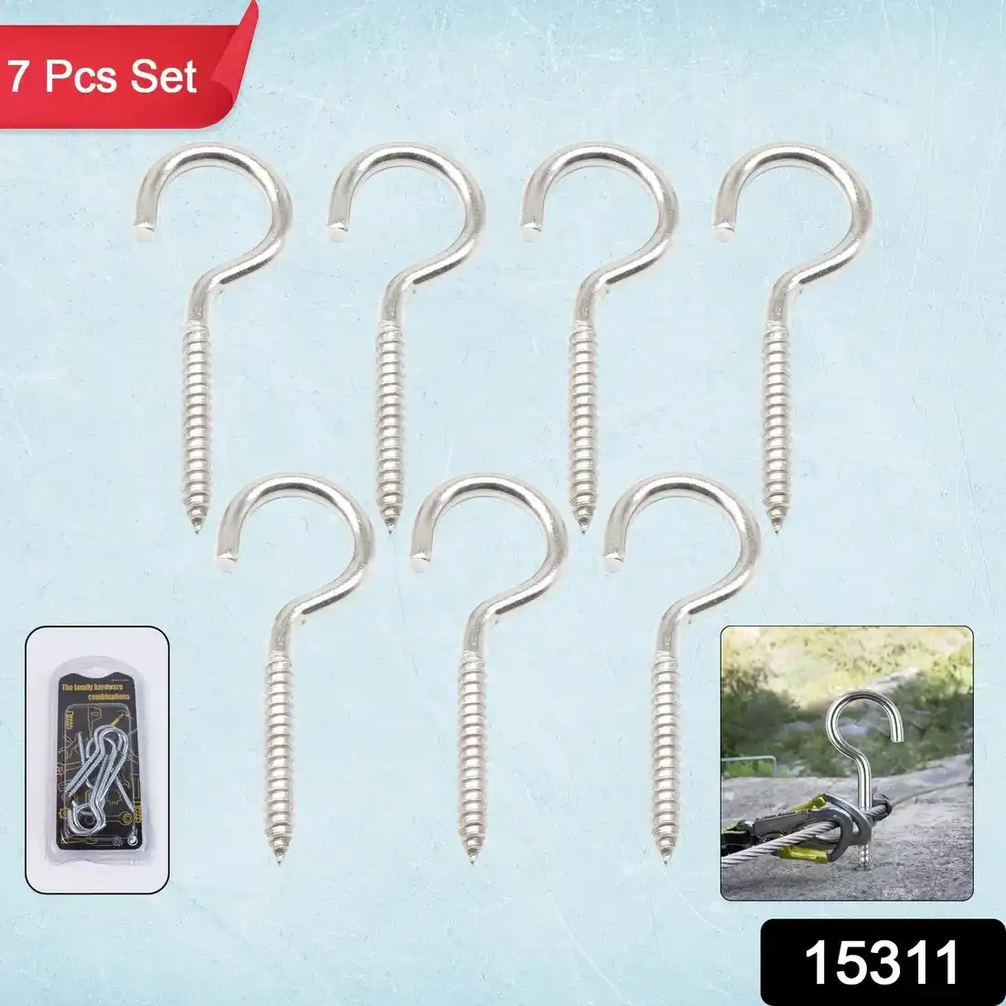 Image from DeoDap: SKU 15311_ss_eye_bolts_screw_7pc Price :- 35.00 link :- https://deodap...