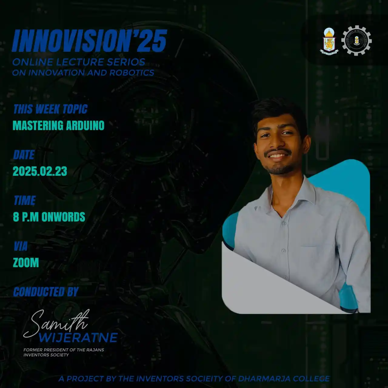 Image from Dharmaraja College: Join us for the fourth session of INNOVISION'25, the Online Lecture Se...