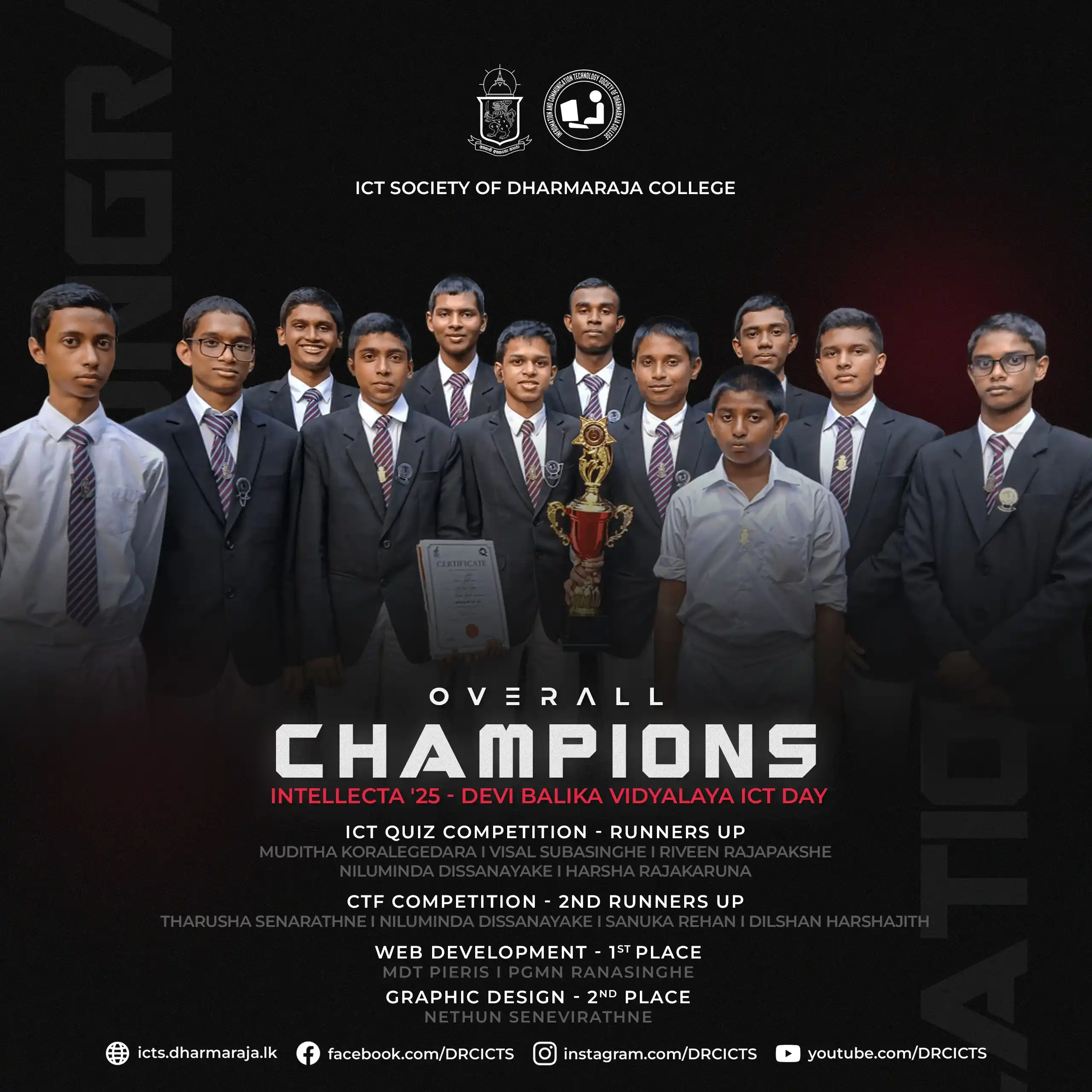 Image from Dharmaraja College: Back-to-Back Glory! The ICT Society of Dharmaraja College has managed...