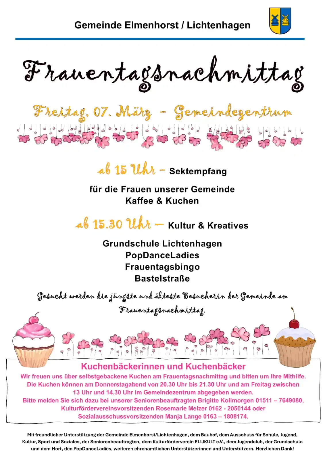 Image from ElLi_News: FRAUENTAGSNACHMITTAG 07.03. - 15 Uhr - Gemeindezentrum ...mit Sektemp...