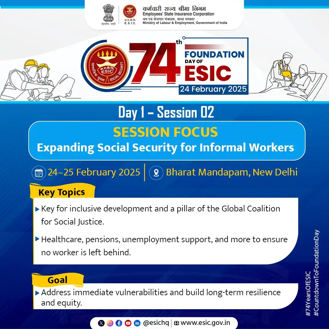 Image from ESIC: 74th Foundation Day Day 1 – Session 02 Session Focus: Expanding Socia...