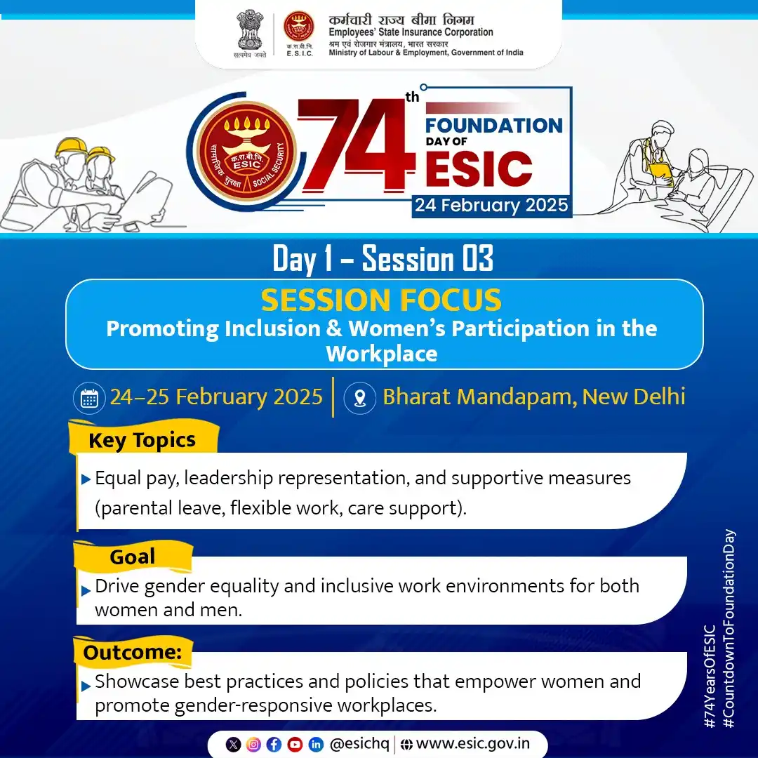 Image from ESIC: 74th Foundation Day Day 1– Session 03 Session Focus: Promoting Inclusi...