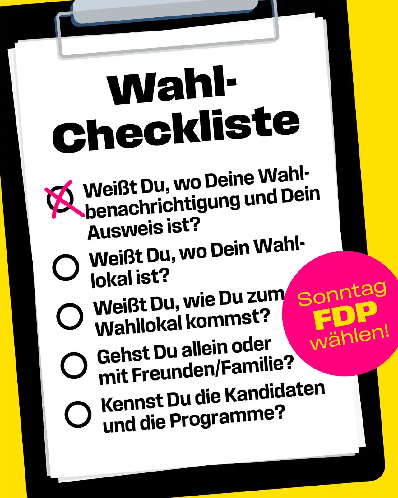 Image from FDP: Deine Stimme zählt! Am Sonntag ist Bundestagswahl. Wir haben eine Wahl...
