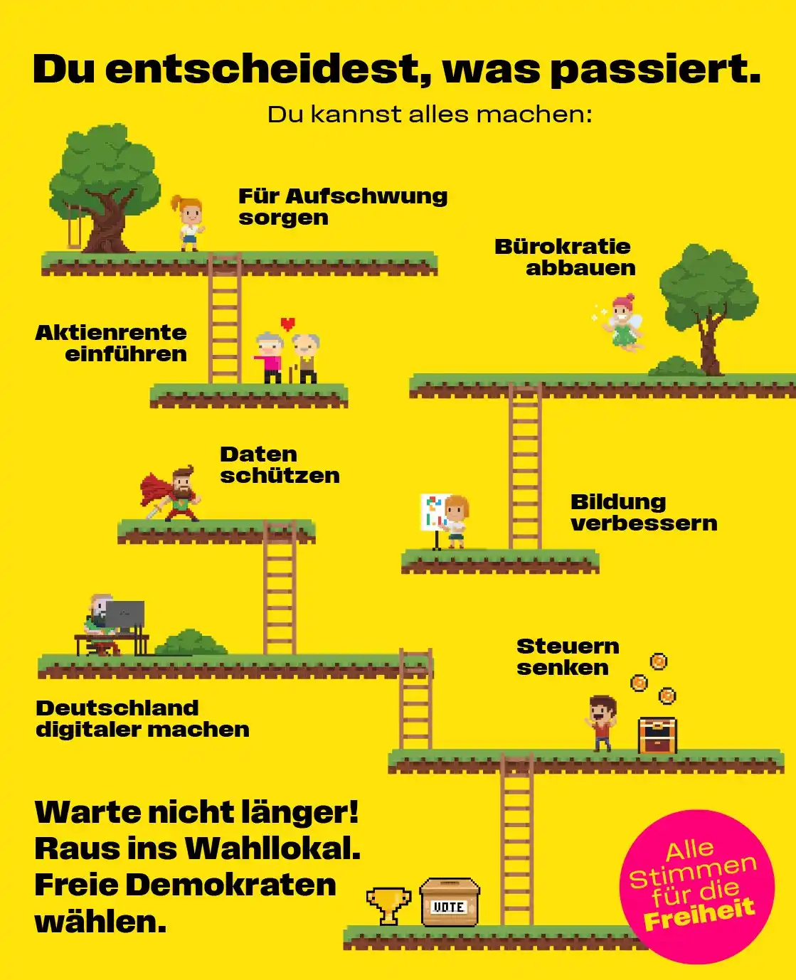 Image from FDP: Zeit, etwas zu verändern! Heute mit beiden Stimmen FDP wählen und zum ...