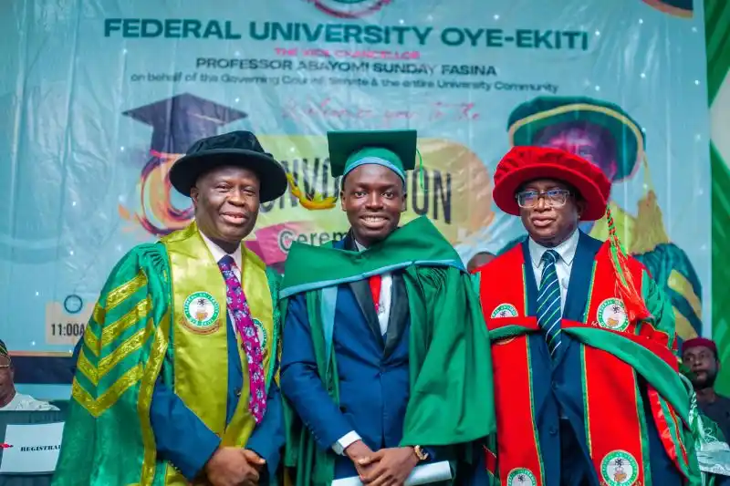 Image from Federal University Oye-Ekiti: Congratulations @David Adepoju on your outstanding achievement as the ...