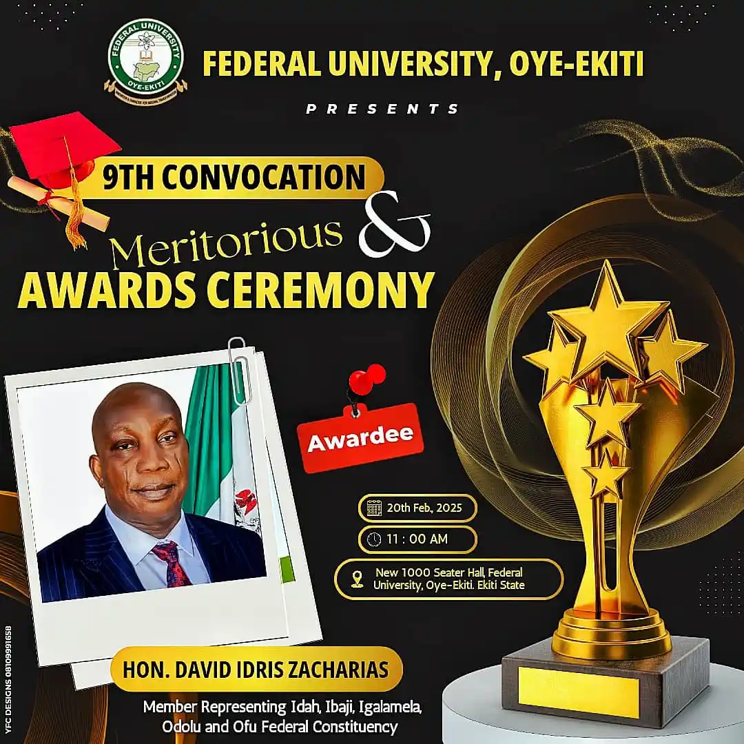 Image from Federal University Oye-Ekiti: 🏆 *Honoring Excellence: Celebrating Changemakers at FUOYE’s 9th Convo...
