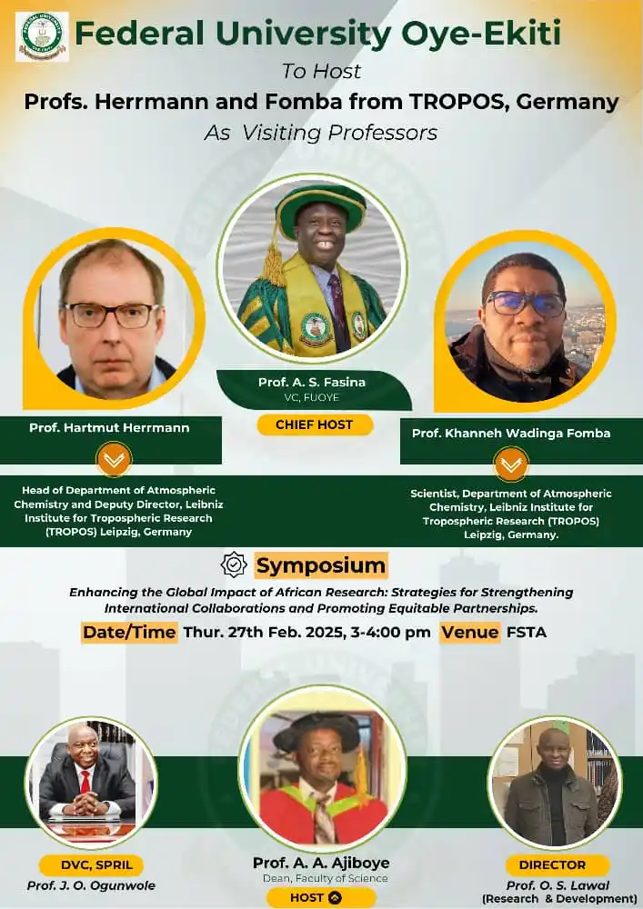 Image from Federal University Oye-Ekiti: *FUOYE Welcomes German Professors for Groundbreaking Academic Engageme...