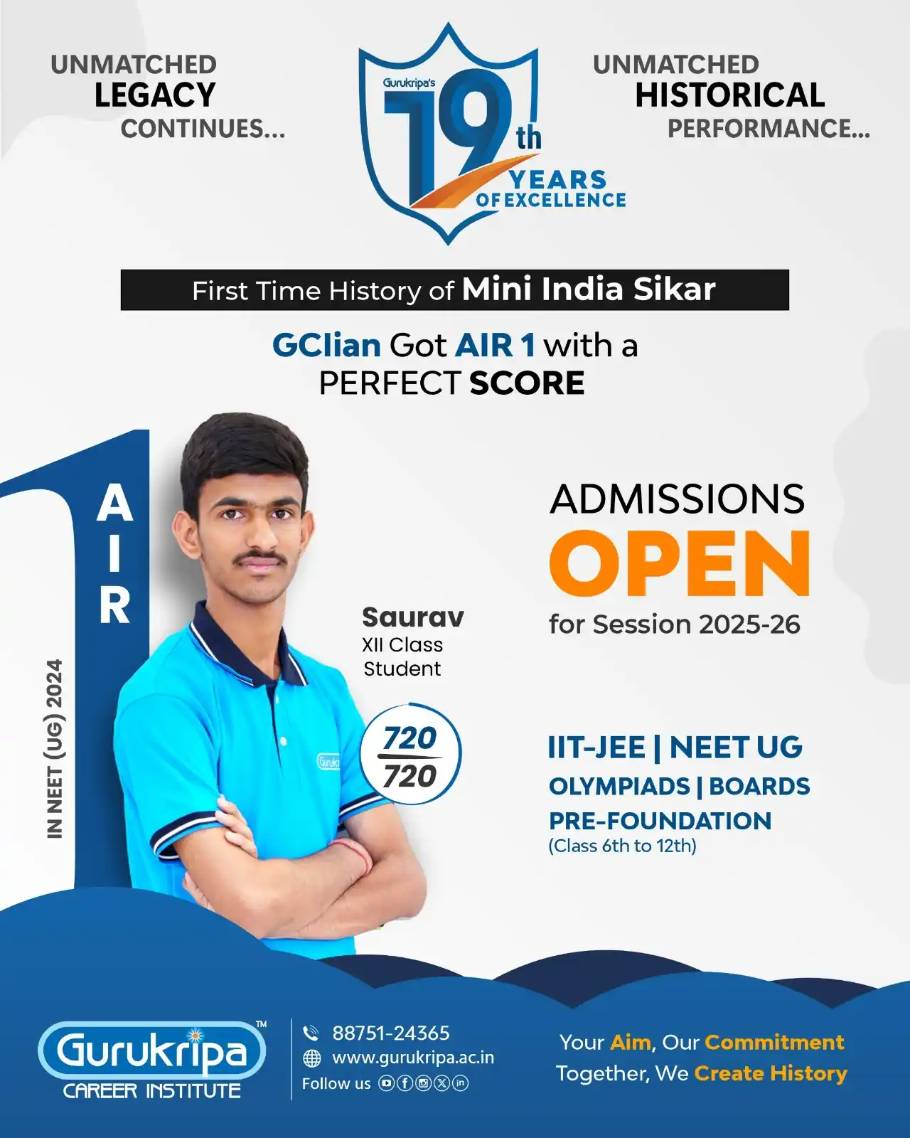 Image from Gurukripa Career Institute: 🚀 UNMATCHED LEGACY CONTINUES… 🎯✨ 🔥 19 Years of Excellence | Histor...