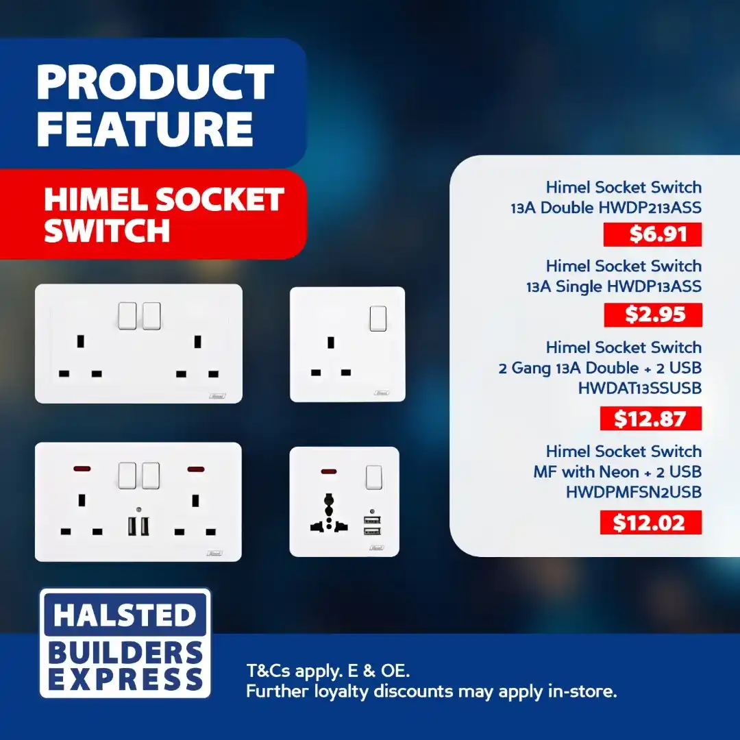 Image from Halsted Builders Express: Product feature: Himel socket switches! Upgrade your space with our ...