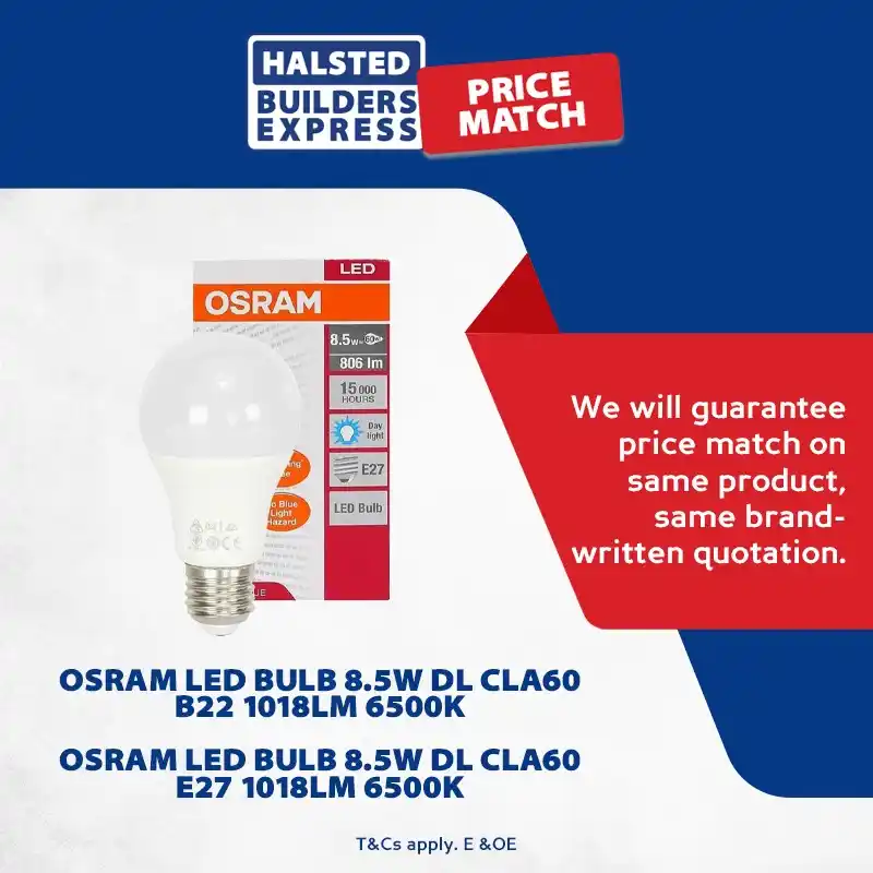 Image from Halsted Builders Express: Price match offer! Illuminate your space with our Osram LED Bulbs an...