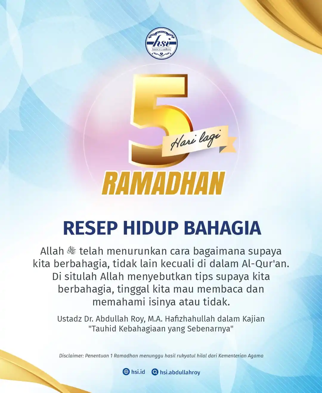 Image from HSI AbdullahRoy: Menuju bulan Ramadhan yang tinggal hitungan jari, sudahkah Anda merenc...