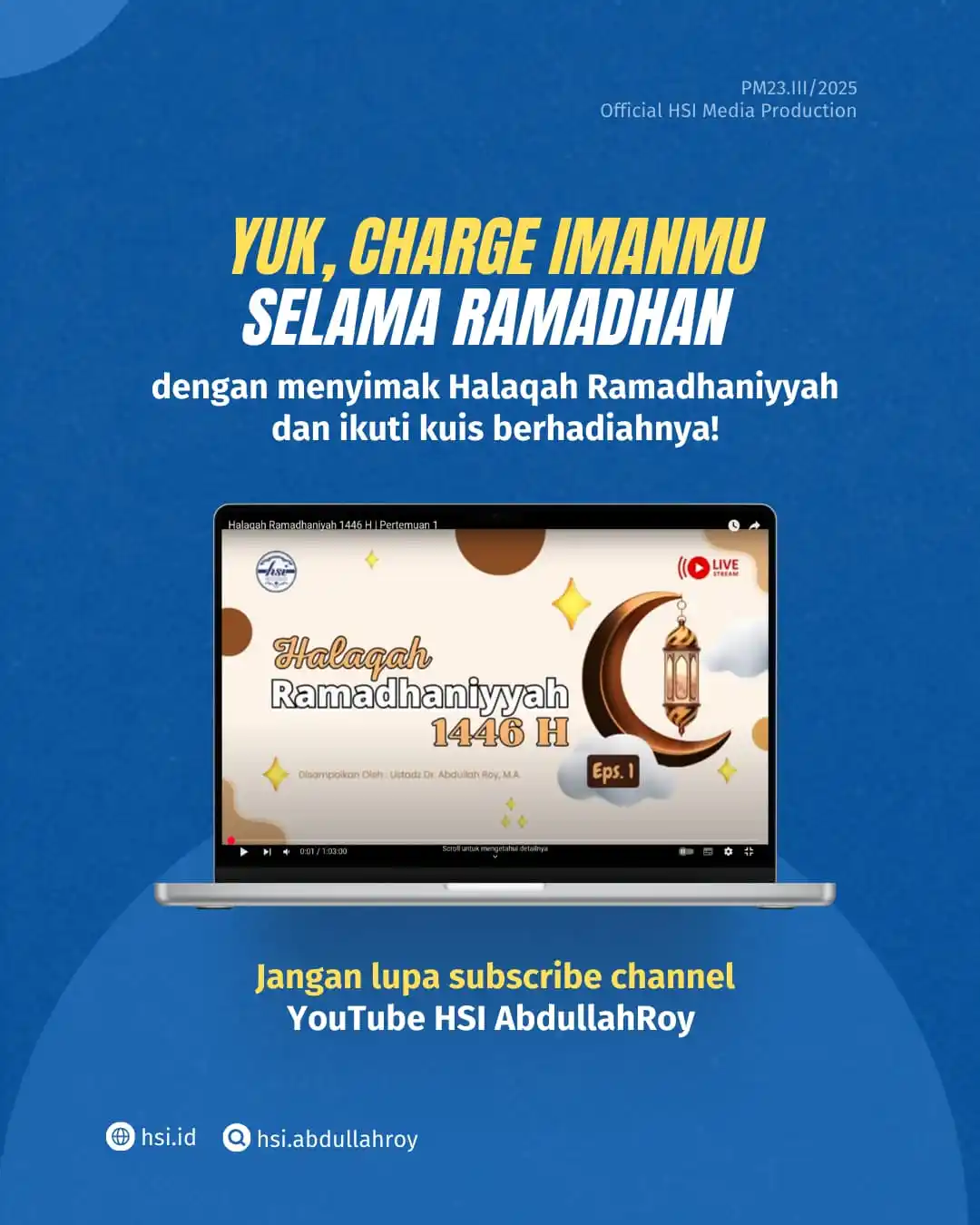 Image from HSI AbdullahRoy: Penuhi nutrisi iman kita setiap harinya dengan mengikuti kajian offlin...