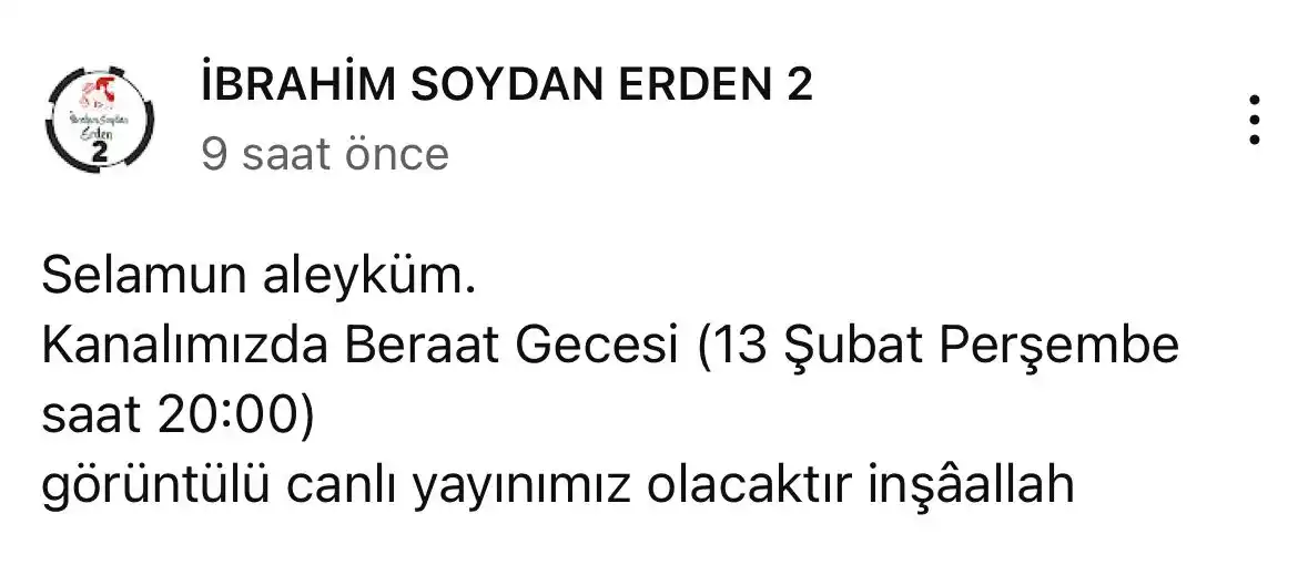 İbrahim Soydan Erden post