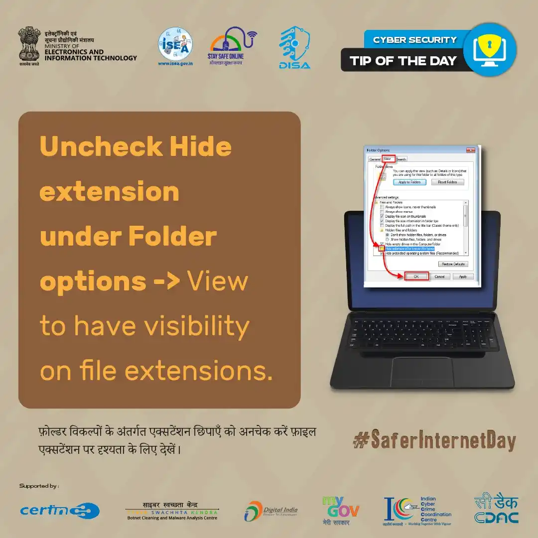 Image from ISEA - Cybersecurity Awareness & Digital Safety Updates : <a class="text-blue-500 hover:underline cursor-pointer" href="/hashtag...