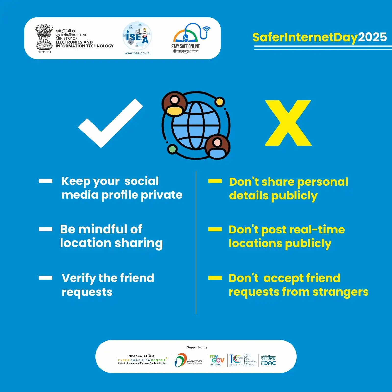 Image from ISEA - Cybersecurity Awareness & Digital Safety Updates : 🎉🔐 Safer Internet Day 🔐🎉 Best Practices & Common Mistakes in Info...