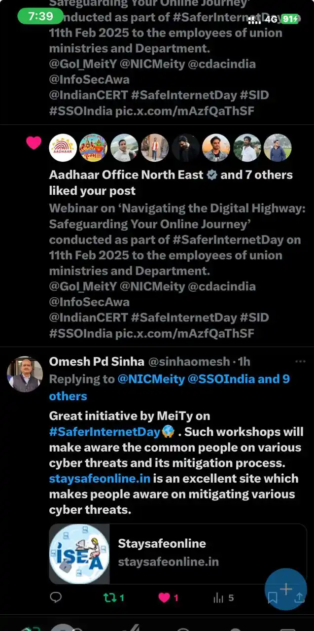 ISEA - Cybersecurity Awareness & Digital Safety Updates  post