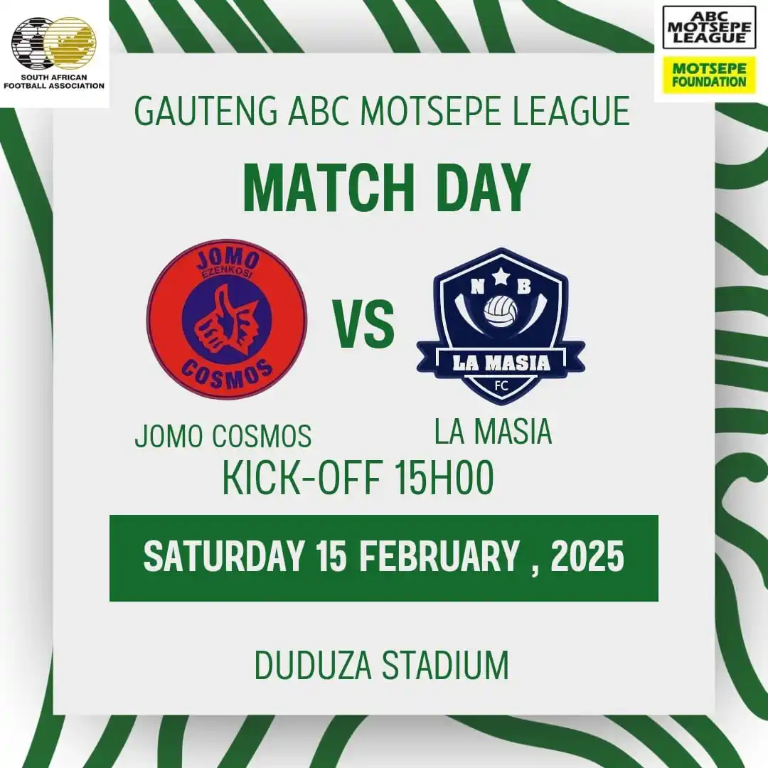 Image from Jomo Cosmos: MATCH DAY 🏆 Gauteng ABC Motsepe league ⚽️Jomo Cosmos vs La Masia ...