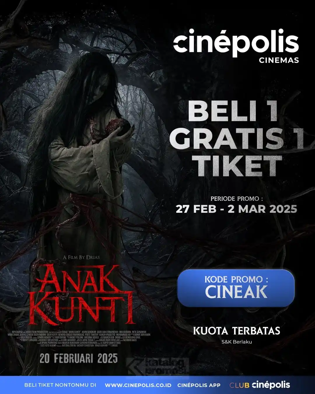 Image from KATALOGPROMOSI: Jangan nekat nonton "Anak Kunti" sendirian! 👻 Biar makin seru (dan ng...