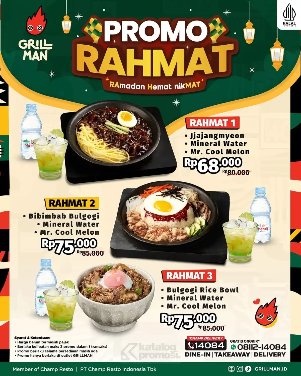 Image from KATALOGPROMOSI: 🔥 Promo GRILLMAN RAHMAT is back! Best seller lengkap dengan minum & d...