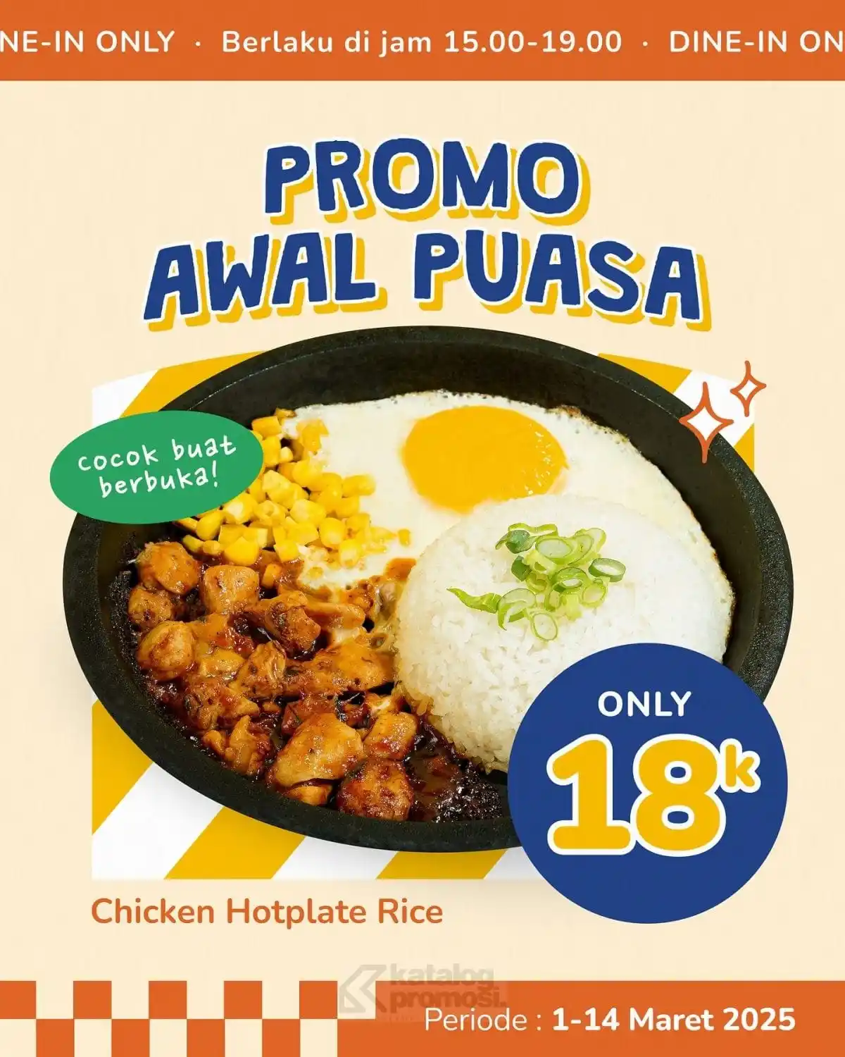 Image from KATALOGPROMOSI: 🔥 Promo Awal Puasa dari Steak With U! 🔥 Chicken Hotplate Rice cuma R...